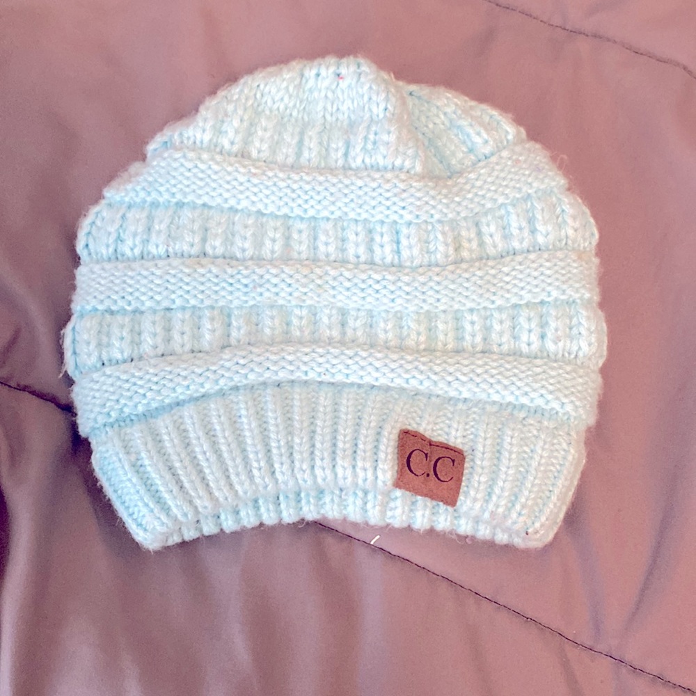 C.C Knitted Fuzzy Lining Interior Thick Beanie Hat